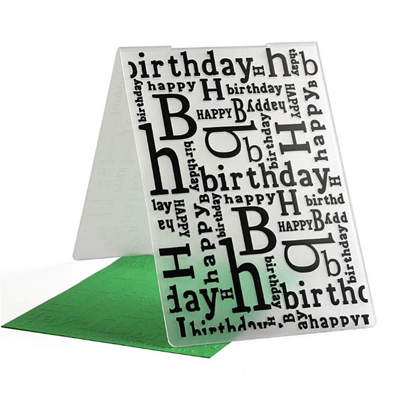 arriettycraft Happy Birthday Plastic Embossing Folder for Card Making, Journaling,Scrapbooking DIY Album Paper Crafts - Image 2